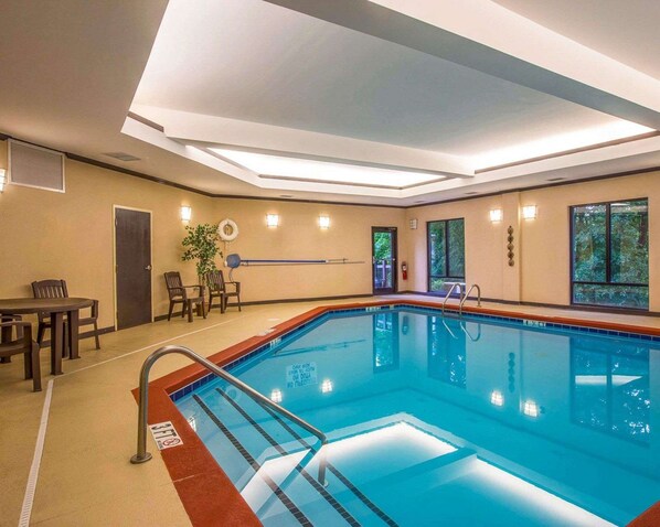 Indoor pool, sun loungers