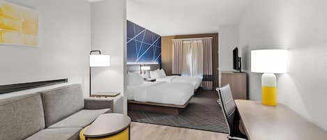 Suite, Non Smoking | Pillowtop beds, desk, laptop workspace, blackout drapes