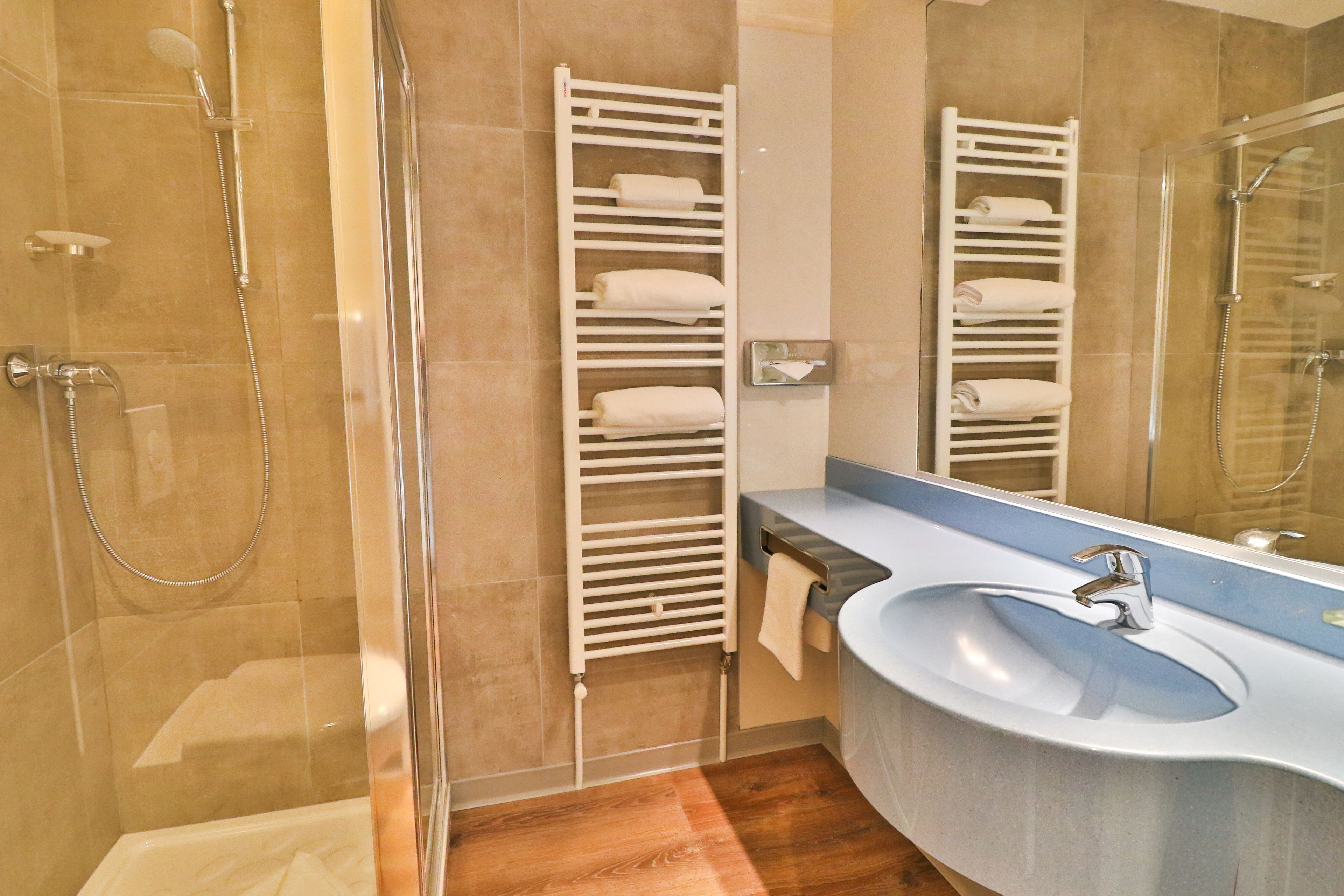 double room | bathroom | hair dryer, towels