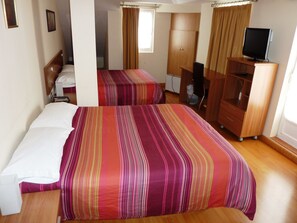 Down duvets, pillow-top beds, desk, rollaway beds