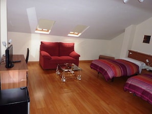 Down comforters, pillowtop beds, desk, rollaway beds