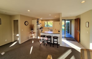 Two Bedroom Lodge | Private kitchen | Fridge, microwave, oven, stovetop