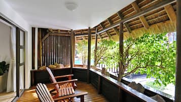 Superior Double or Twin Room, Garden View | Terrace/patio