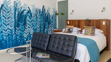 Quarto casal ou duplo superluxo, vista para o jardim | 1 quarto, roupas de cama premium, camas com colchões pillow-top