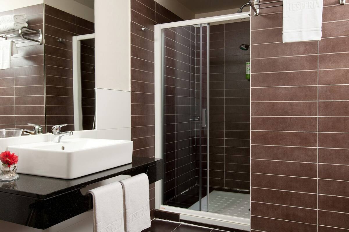 double or twin room | bathroom | hair dryer, towels