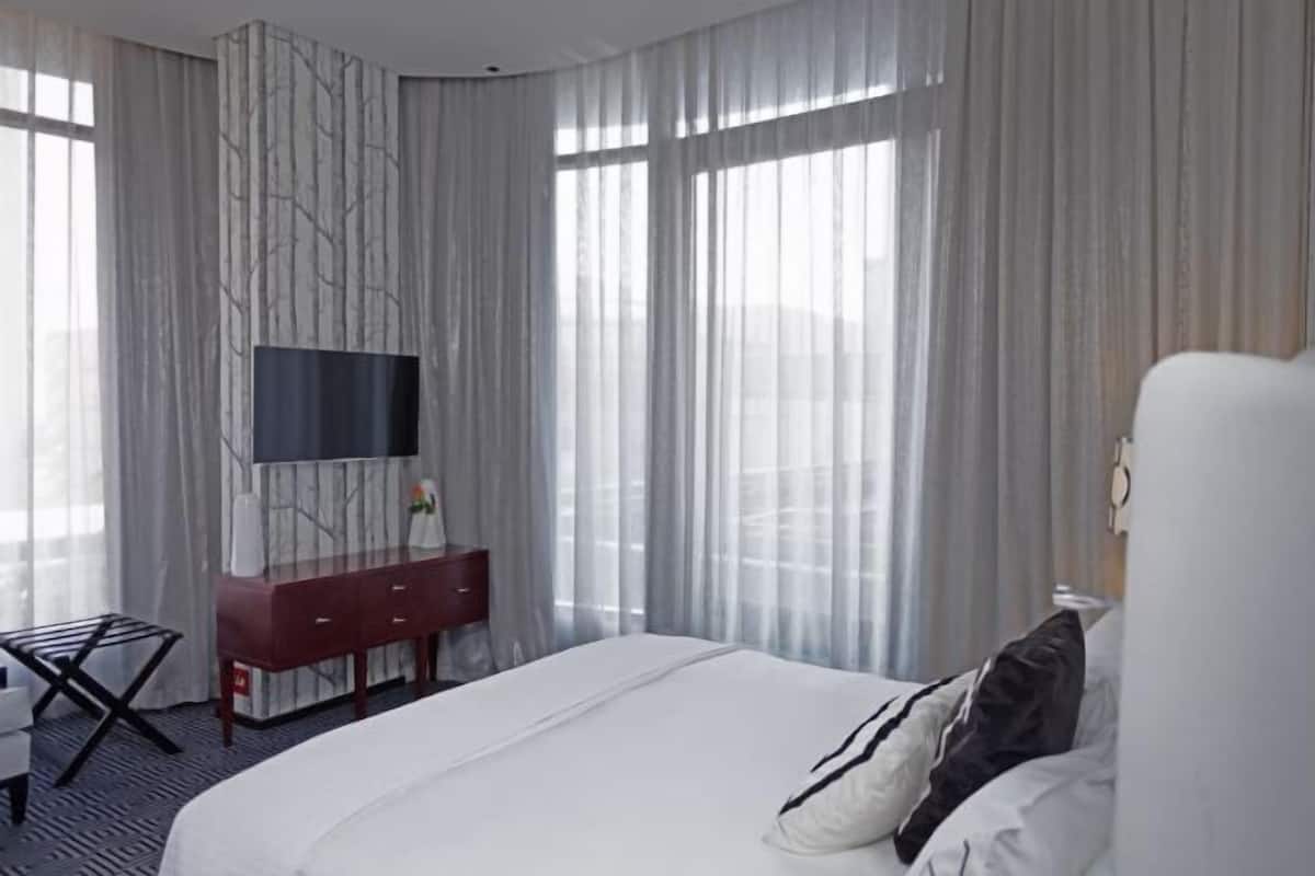 1 slaapkamer, luxe beddengoed, een minibar, een kluis op de kamer