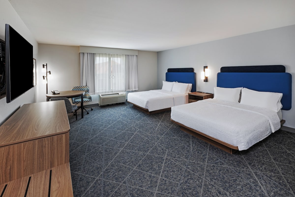 Two Queen Beds, Non-Smoking, Accessible | Egyptian cotton sheets, premium bedding, down comforters, pillowtop beds