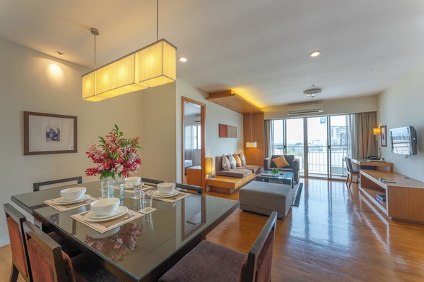 Two Bedroom Suite | Living area | 40-inch LCD TV with cable channels, DVD player