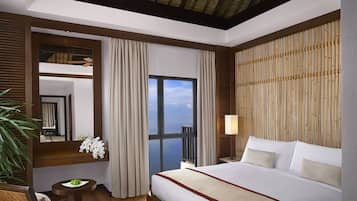 Premium bedding, down duvets, Select Comfort beds, minibar