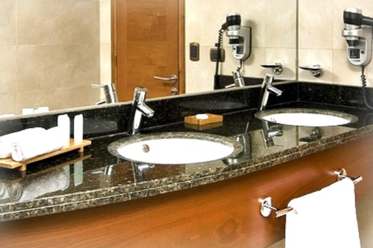 Bathroom | Deep soaking tub, free toiletries, hair dryer, bathrobes