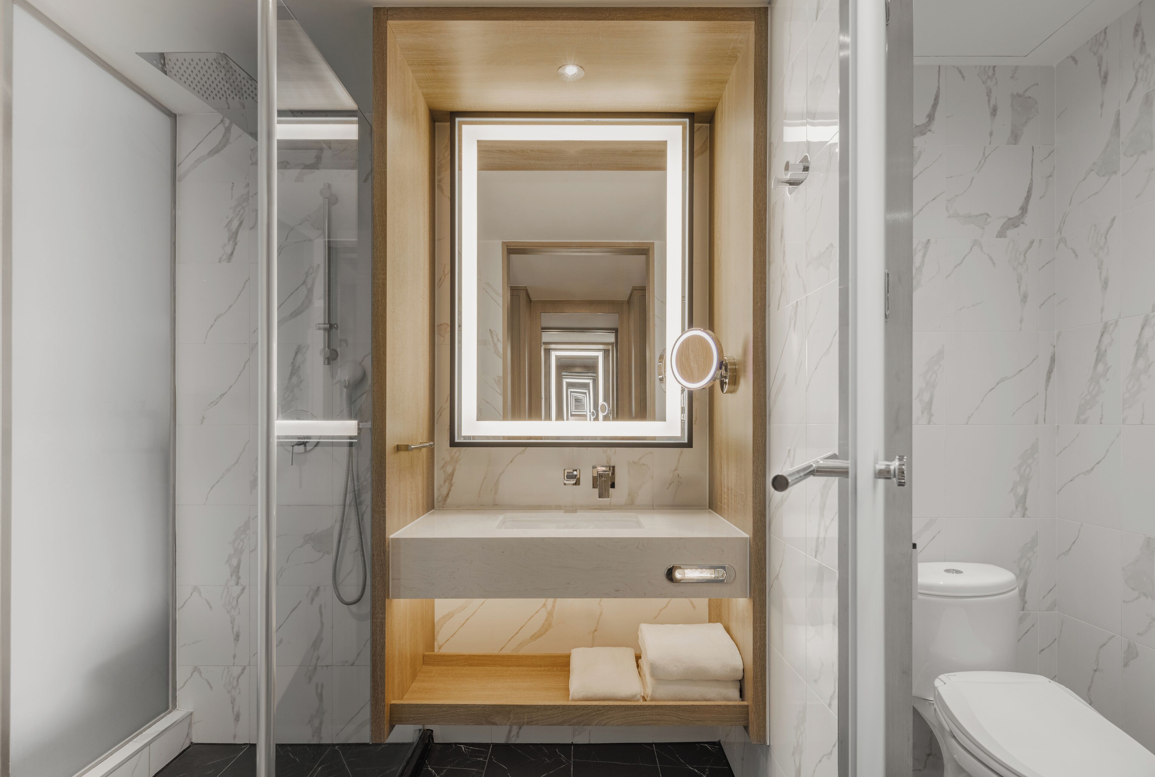 Eco-friendly toiletries, hair dryer, bathrobes, slippers