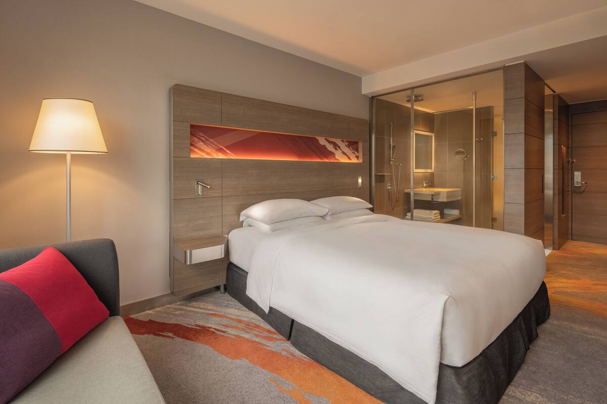 Premium bedding, down duvets, in-room safe, desk