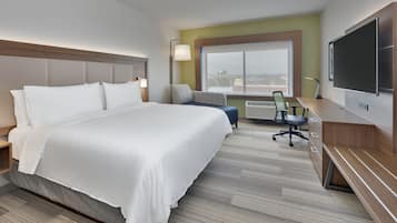 Premium bedding, memory foam beds, in-room safe, desk