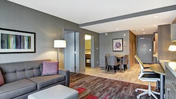 Suite, 1 Bedroom, Non Smoking | Desk, blackout drapes, iron/ironing board, cribs/infant beds