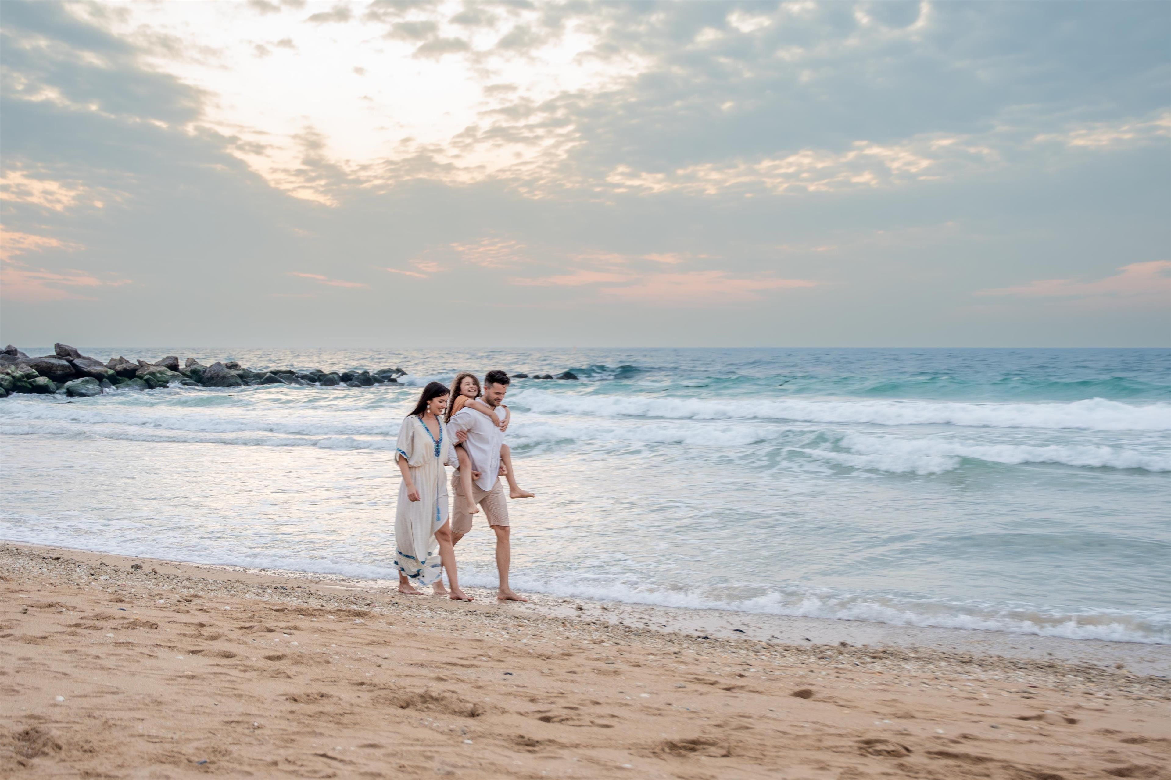 Privat strand och gratis transport till/från stranden