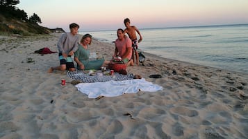 En la playa