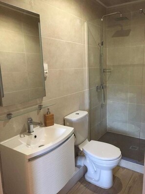 Double Room, Mountain View | Bathroom | Shower, rainfall showerhead, free toiletries, hair dryer