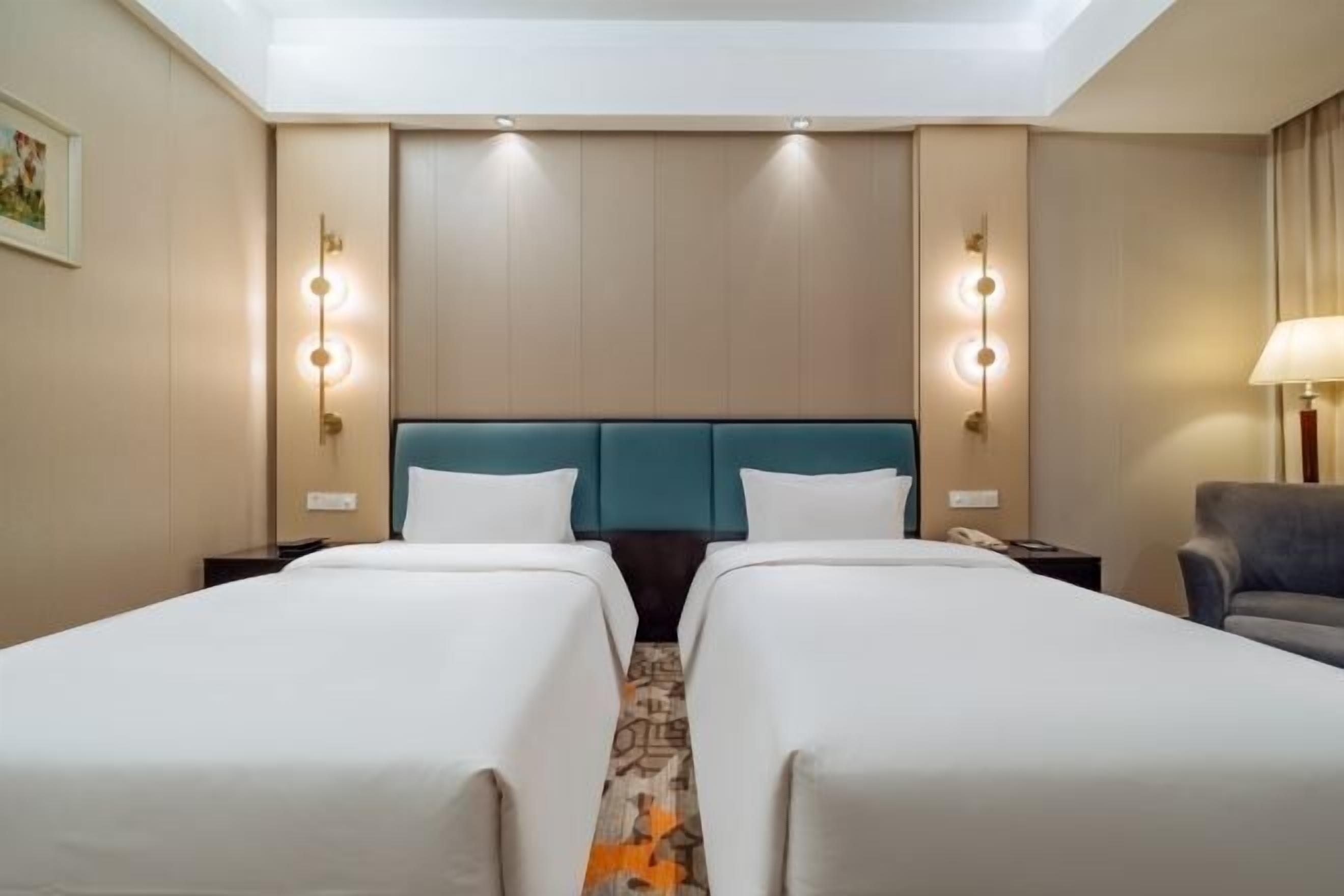 Minibar, desk, blackout drapes, soundproofing