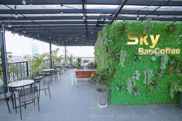 Outdoor banquet area
