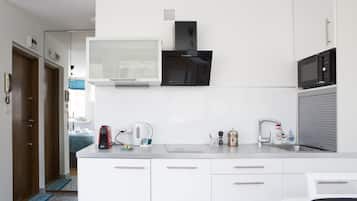 Apartment | Private kitchenette | Fridge, microwave, stovetop, espresso maker