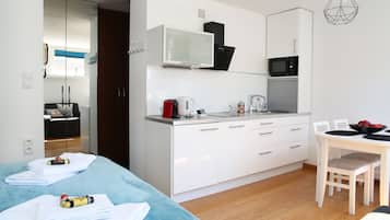 Apartment | Private kitchenette | Fridge, microwave, stovetop, espresso maker