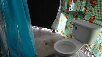 Basic Double Room, 1 Double Bed, Shared Bathroom | Bathroom | Shower, towels