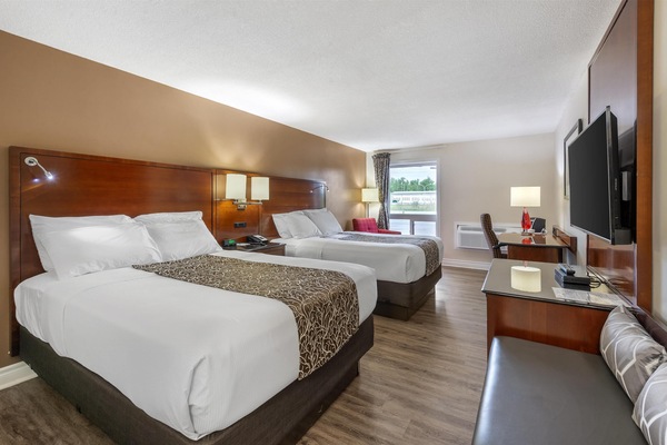 Standard Room, 2 Double Beds, Non Smoking, Refrigerator & Microwave | Premium bedding, Select Comfort beds, desk, laptop workspace
