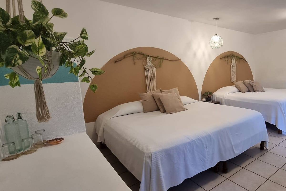 Camera Standard, vista giardino (2 King beds) | Wi-Fi gratuito, lenzuola