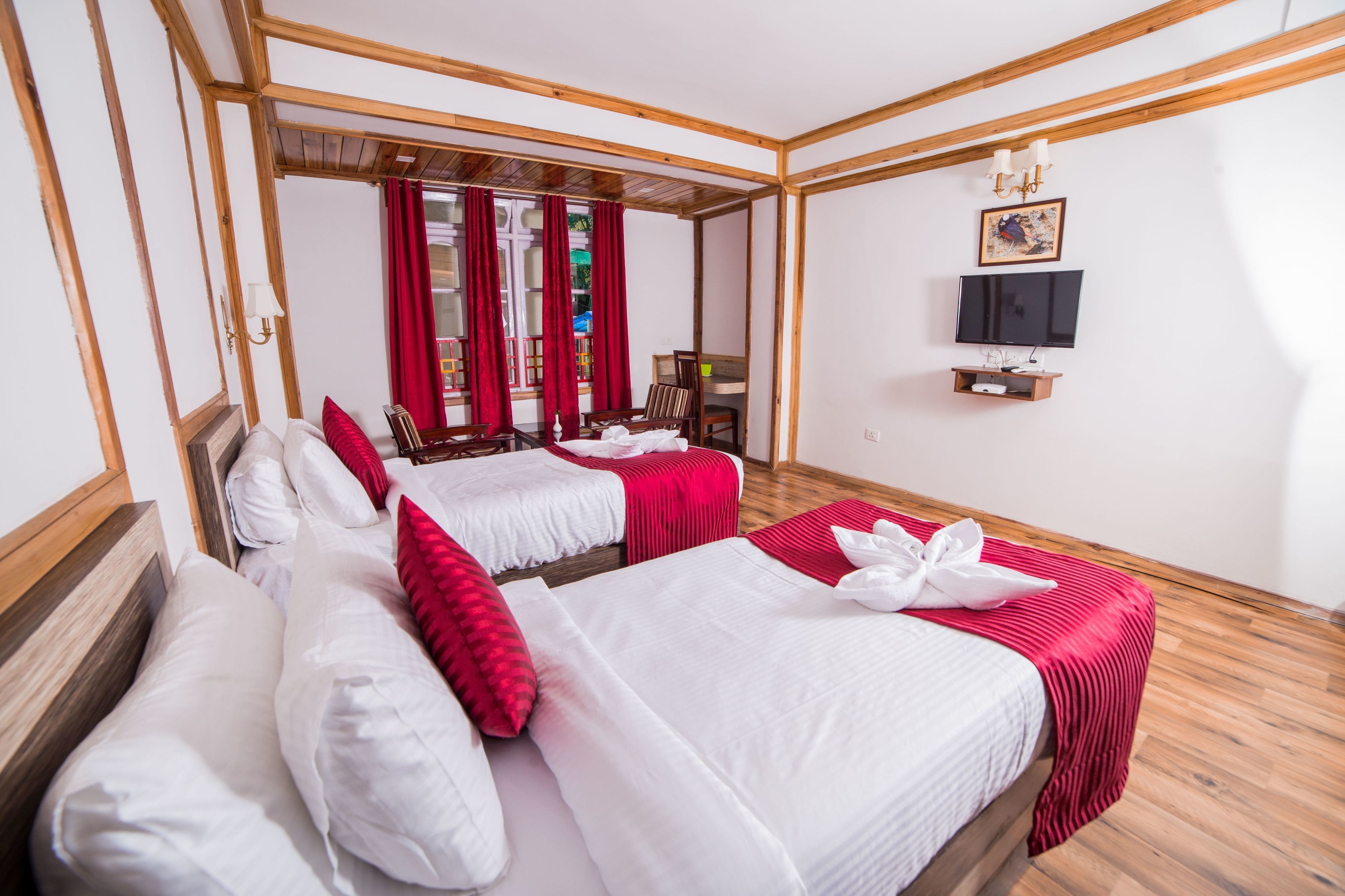 Premium Double or Twin Room, 1 Double Bed, Smoking, Hill View | 1 bedroom, premium bedding, in-room safe, individually decorated