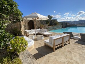 Superior Villa, 6 Bedrooms, Private Pool | Terrace/patio - Villa Alessandra - Near Ornos Beach (Mykonos)