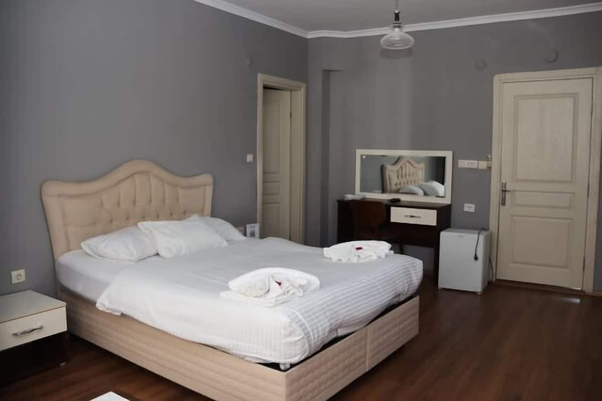 Minibar, escritorio, insonorización y tabla de planchar con plancha 