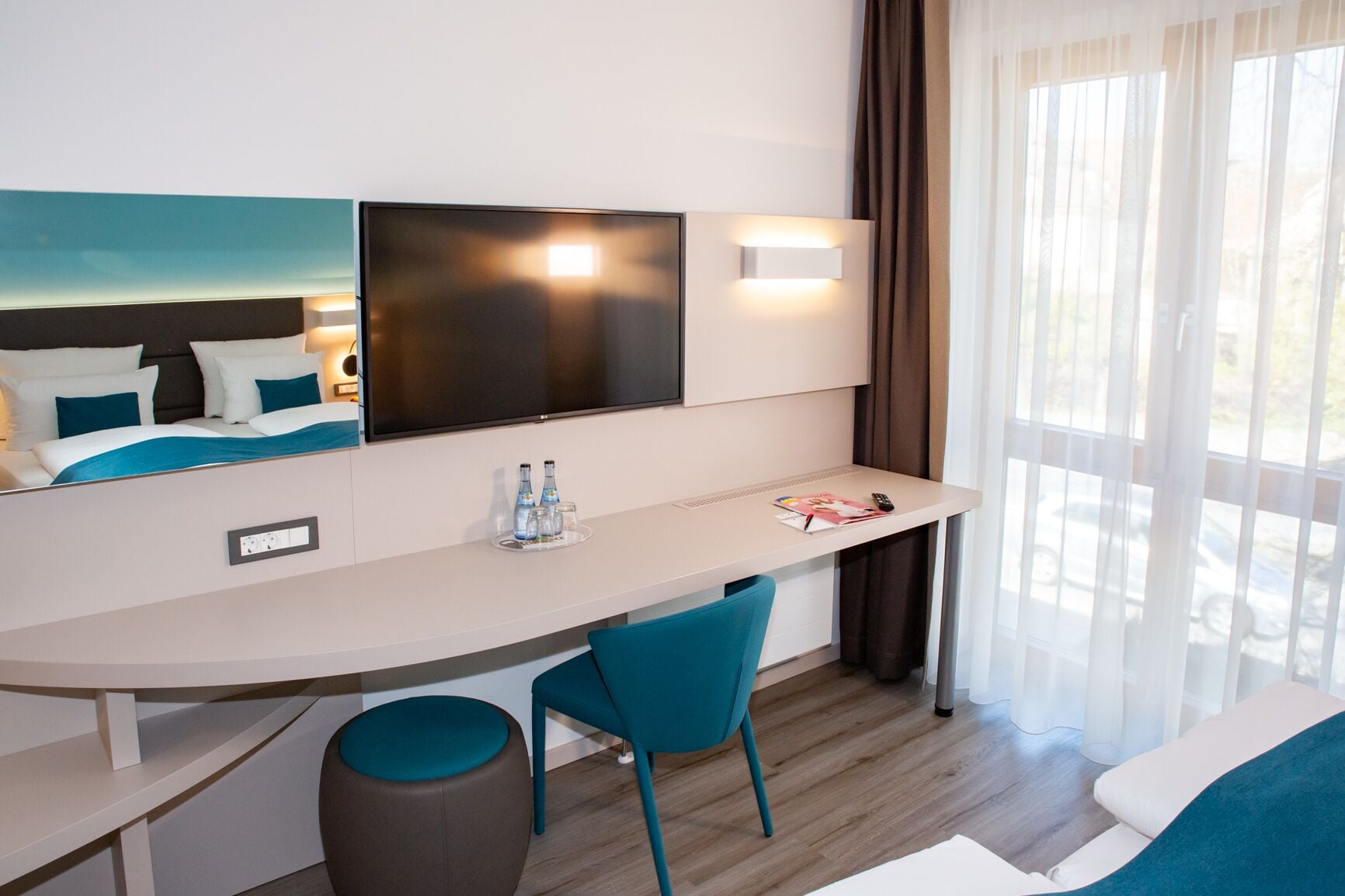 deluxe room | hypo-allergenic bedding, desk, laptop workspace, blackout curtains