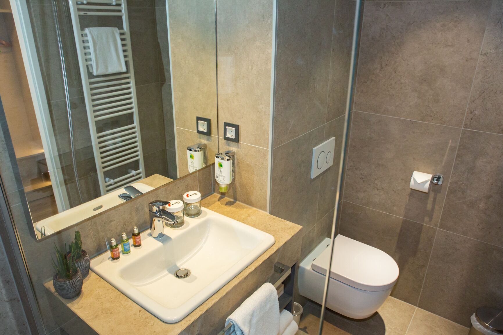 deluxe room | bathroom | free toiletries, hair dryer, towels