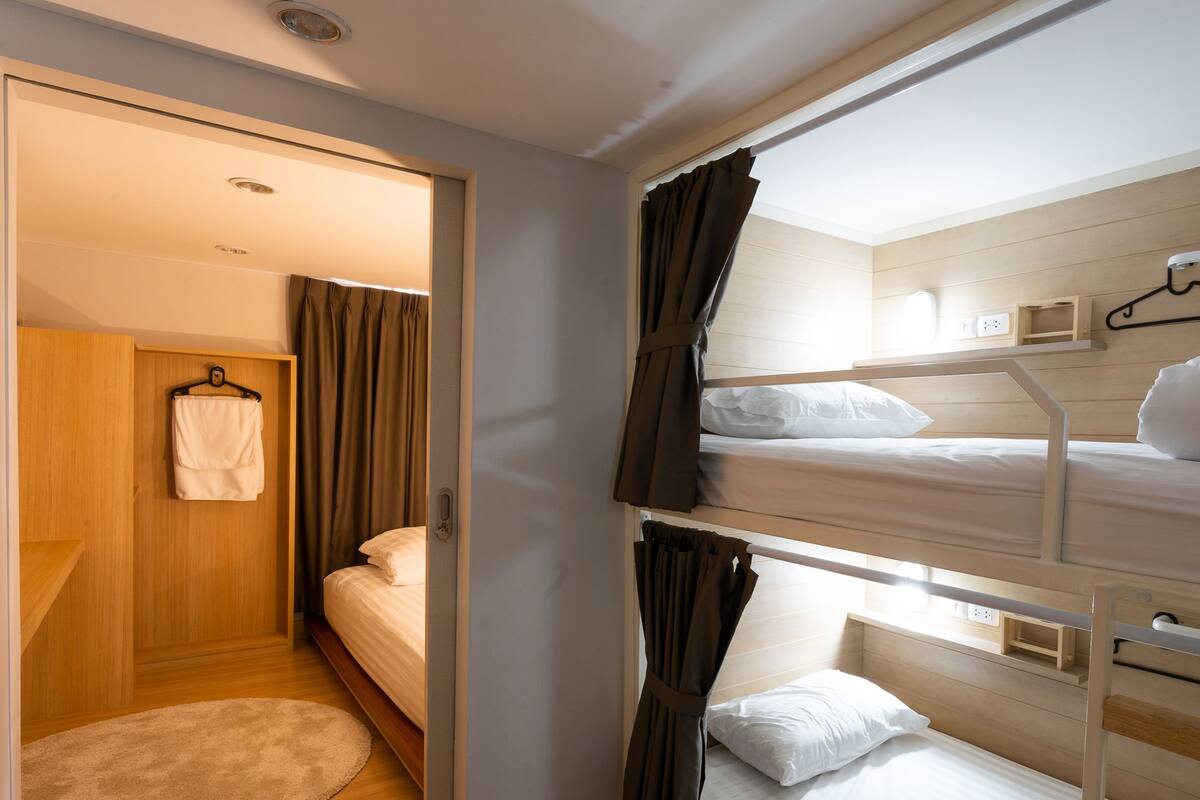 Premium bedding, blackout curtains, free WiFi, bed sheets