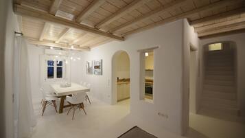 Deluxe Villa, 3 Bedrooms, Private Pool | Living area | Flat-screen TV, fireplace