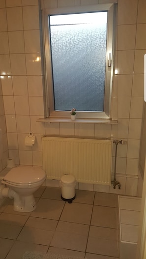 Standard Double Room | Bathroom | Shower, free toiletries, towels - Hotel Restaurant Zum Stern (Walldorf)