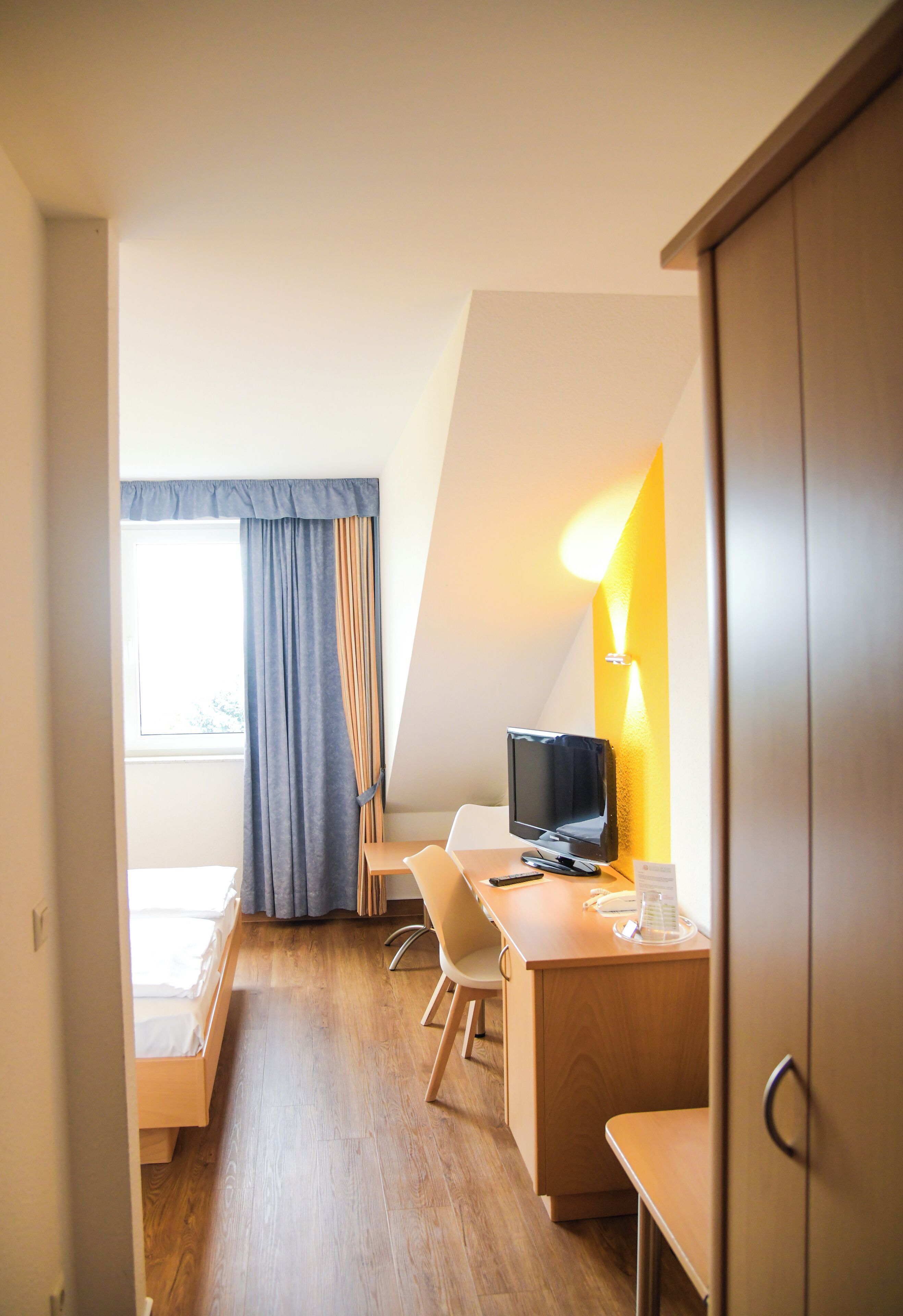 double room | desk, blackout curtains, soundproofing, iron/ironing board