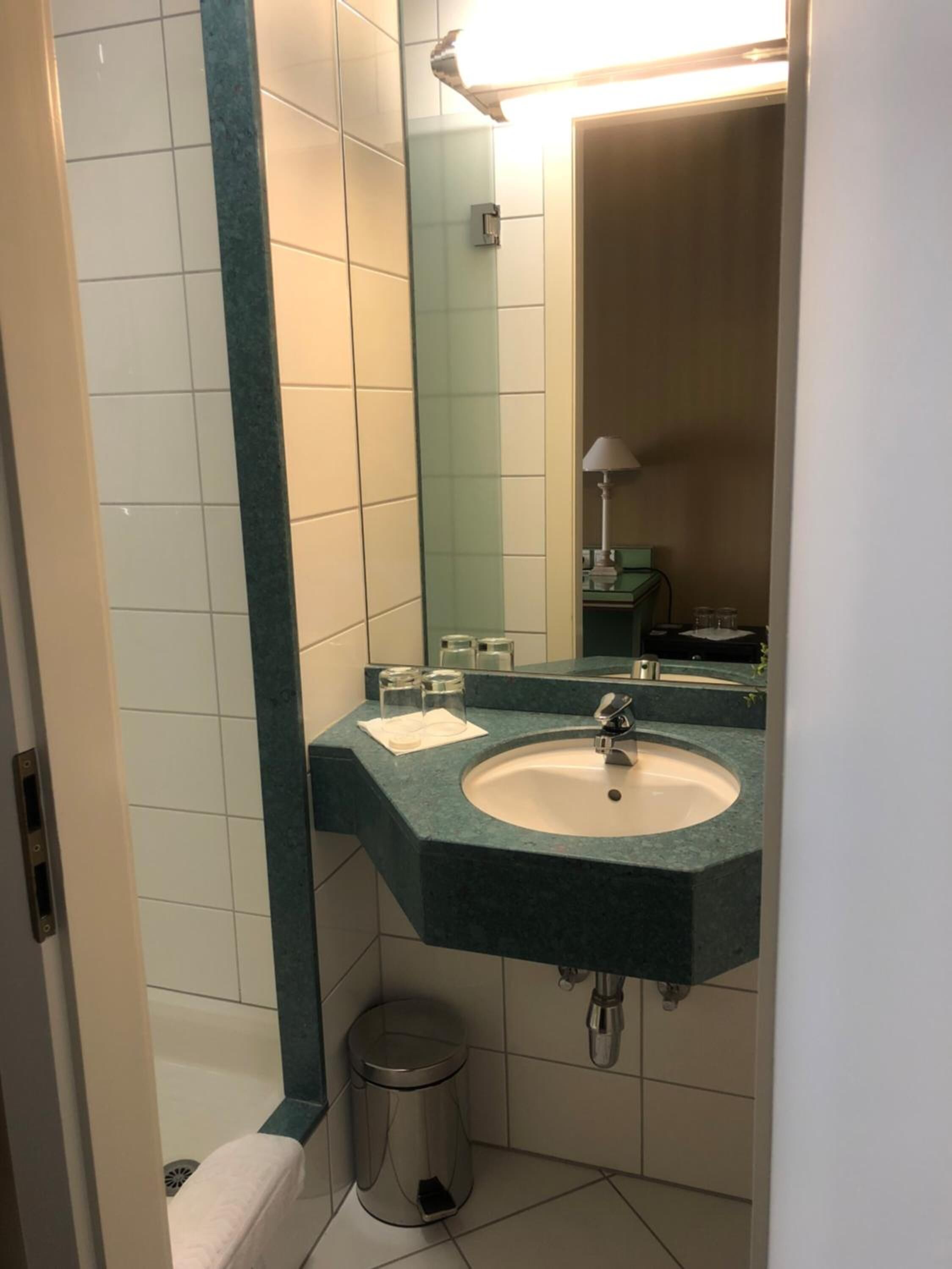 free toiletries, hair dryer, towels