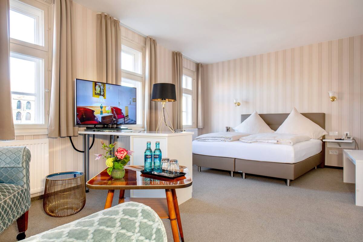 双人房, 副楼 ("Am alten Markt" im Hotel Busch) | 防过敏的被褥、办公桌、免费 WiFi、床单