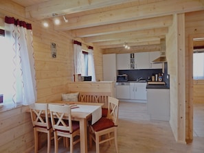 Deluxe Condo, 3 Bedrooms, Non Smoking, Terrace | Private kitchen - Holzblockhaus Stark (Kelheim)