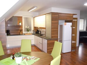 Apartament Comfort, 1 dormitori (Duplex, Orechovy, + Infrasauna) | 1 dormitori, minibar, caixa forta a l'habitació i decoració individual