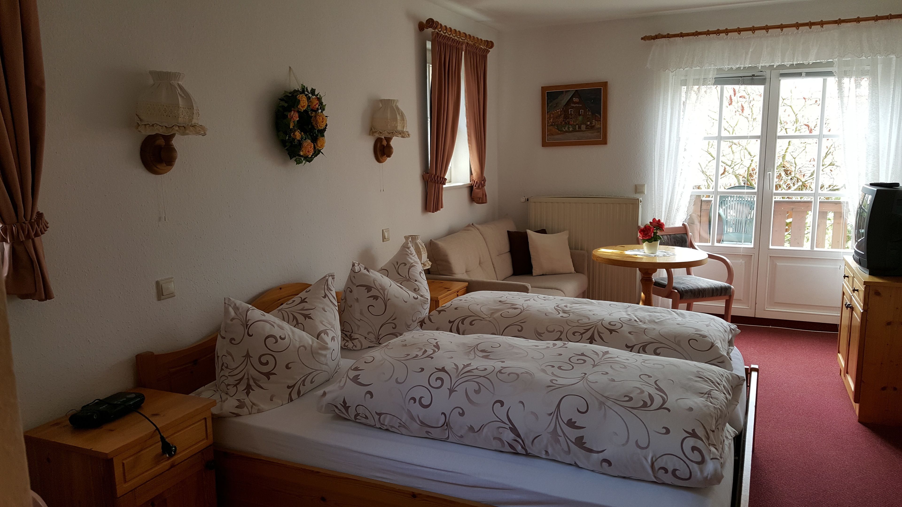 Chambre Double, balcon