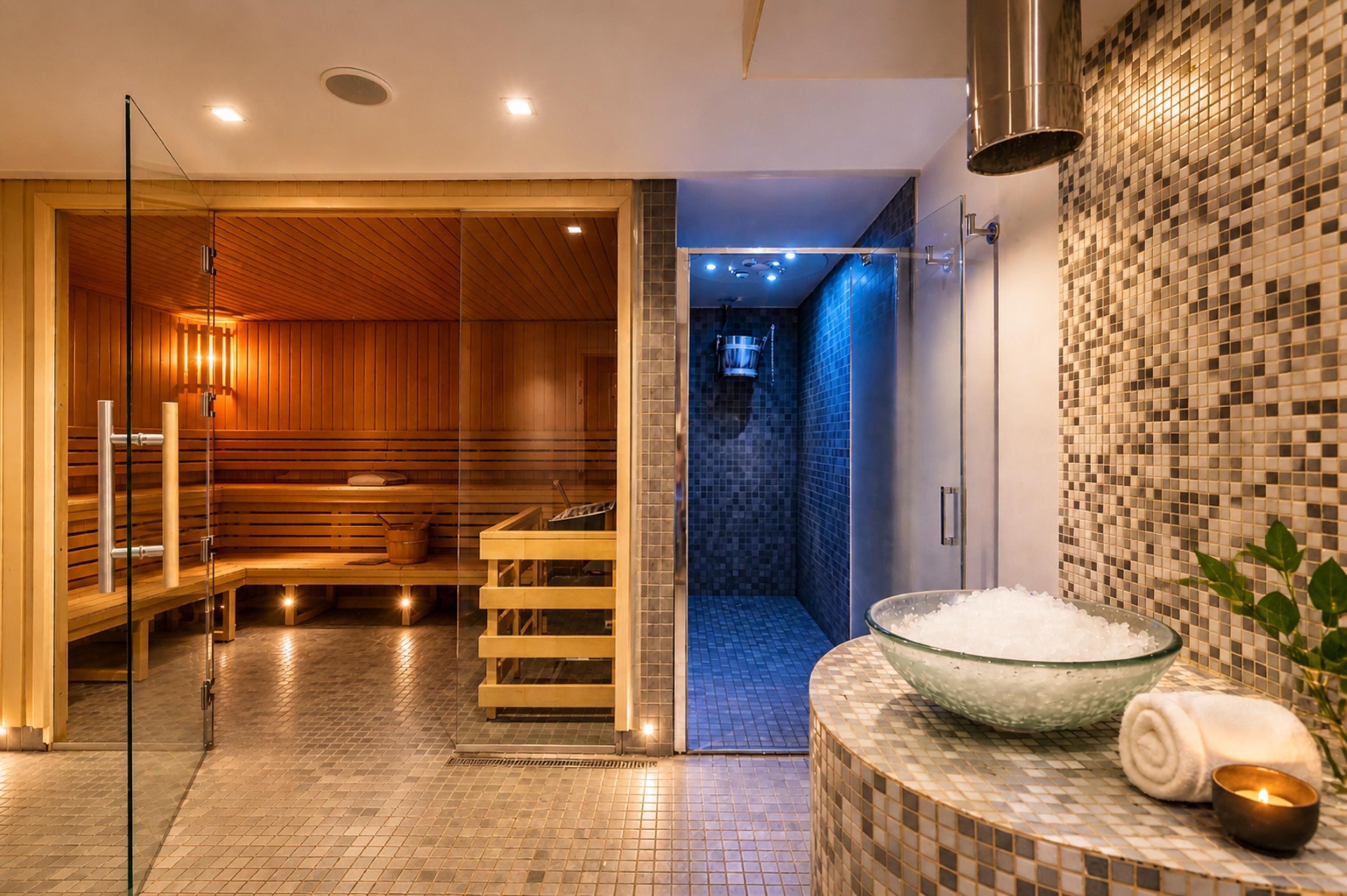 Sauna, steam room