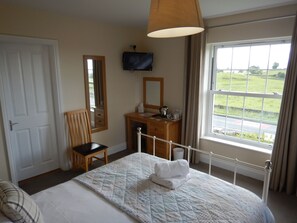 Egyptian cotton sheets, desk, iron/ironing board, free WiFi