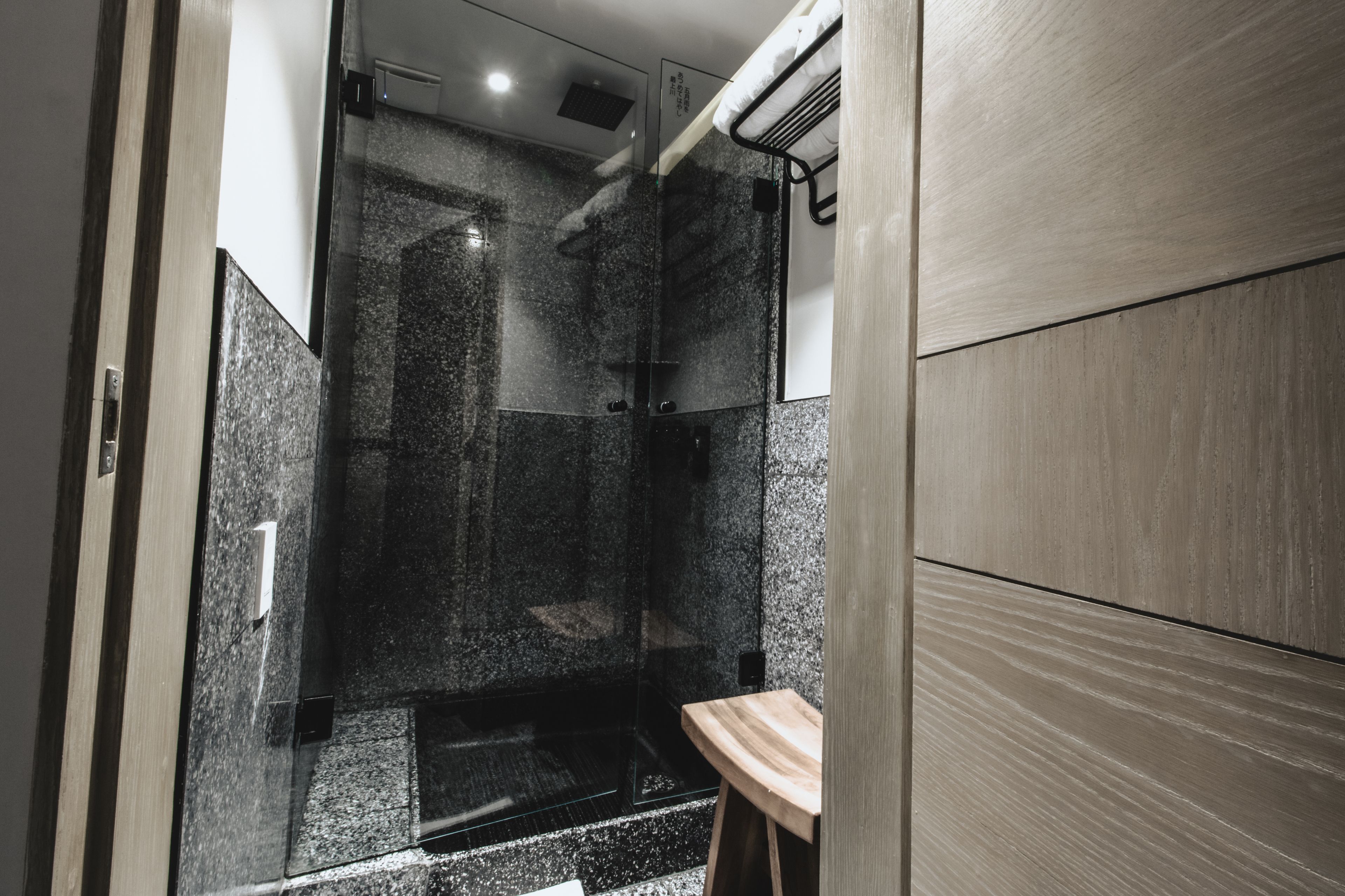 shower, free toiletries, hair dryer, slippers