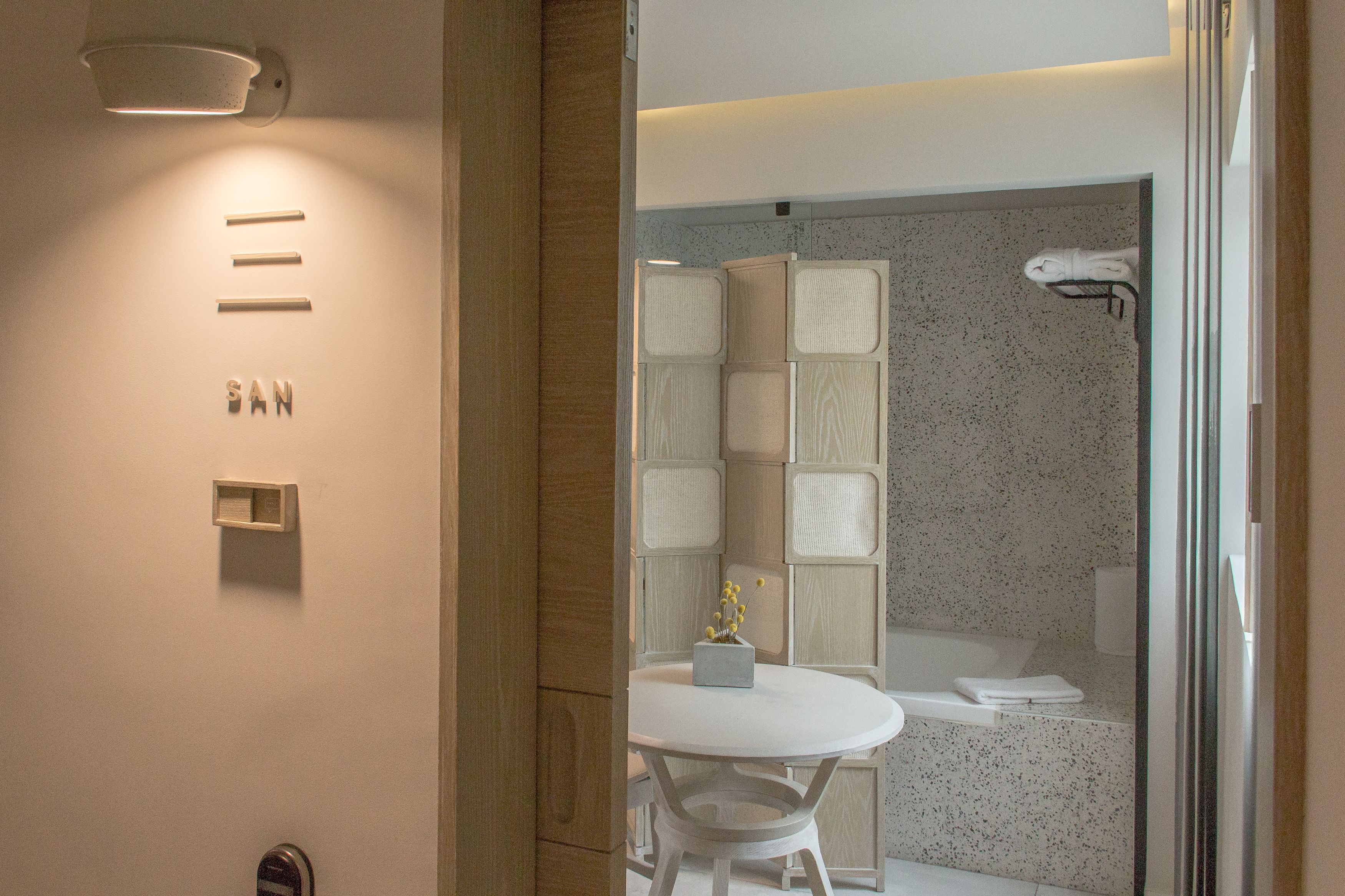 shower, free toiletries, hair dryer, slippers