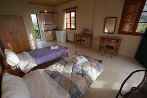 Desk, iron/ironing board, rollaway beds, free WiFi