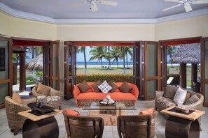 Panoramic Villa, Multiple Beds, Private Pool, Beach View | Living room