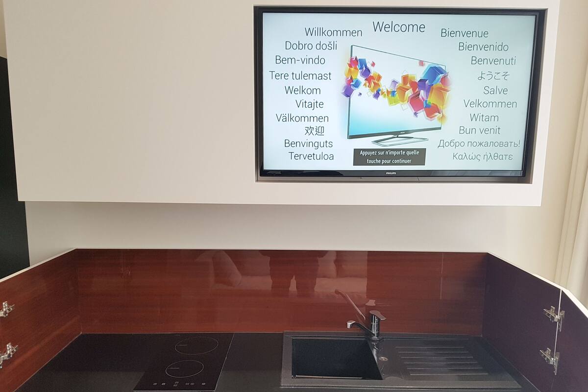 family room, 1 king bed with sofa bed, non smoking, kitchenette (with sofabed) | private kitchenette | coffee/tea maker, electric kettle