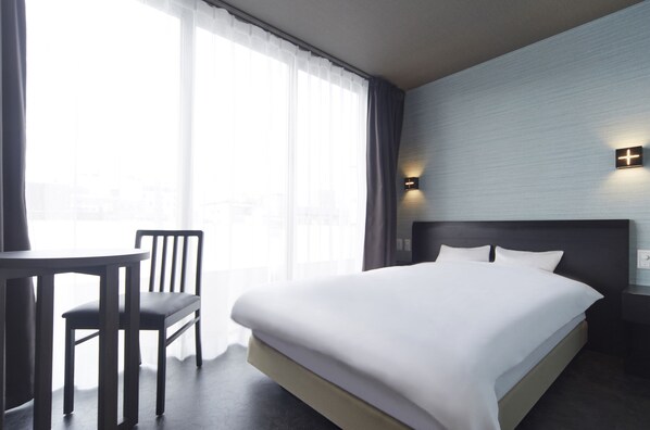 Private Room for 2 Guests | Premium bedding, blackout drapes, soundproofing, free WiFi - Narano Mori Hotel (Nara)